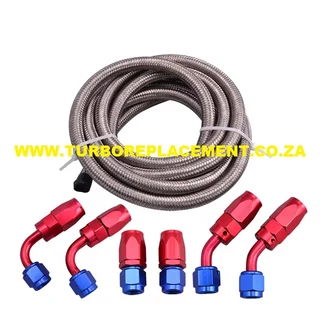 AN Fittings &amp; Stainless Steel Braided Fuel / Oil Line - Turbo Replacement - 031-701-1573