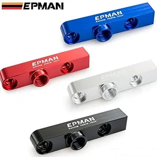EPMAN Billet Aluminium Assembly Twin  / Dual / Double 044 Fuel Pump Outlet Manifold