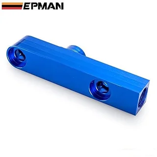 EPMAN Billet Aluminium Assembly Twin  / Dual / Double 044 Fuel Pump Outlet Manifold