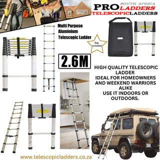 2.6m Telescopic ladder. lightweight, durable, and compact.