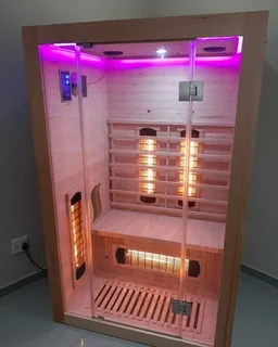 Infrared Sauna Deluxe-2P: 2 Person Straight Infrared Sauna Deluxe Model.