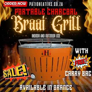 Portable Charcoal Braai Grill for Indoor/Outdoor Use.
