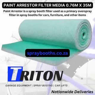 Paint Arrestor Filter Media 0.76m x 35m.