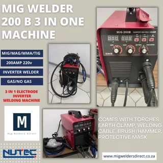 Mig Welder 200 B – 3 In 1 Machine.
