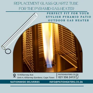 Glass quartz Tube for Pyramid Gas heater.