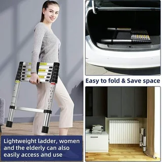 2.6m Telescoping Ladders, Multi-Purpose Extension Ladder with carry bag,