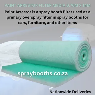 Paint Arrestor Filter Media 0.76m x 14m.