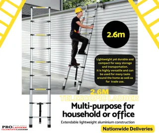 2.6m Telescopic ladder. Extendable ladder.