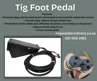 Tig foot pedal: Three-pin plug