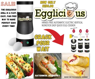 Egg cooker Electric Vertical grill. Egglicious. The Perfect Egg Cooking Tool.