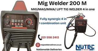 Mig Welder 200 M – Mig/mag/mma/ Lift Tig Welder 4 In 1.