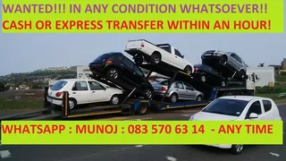 WE BUY NON-RUNNERS / ACCIDENT DAMAGED / RUNNERS  -  *CARS - BAKKIES - TRUCKS*