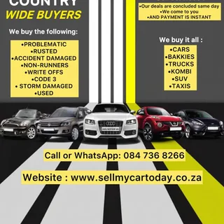 We Buy : Used / Rusted / Non-runners / Accident Damaged / Coded