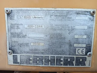 2000 Liebherr R974BHD 75 to excavator