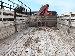 Samil 50  Fassi F95-21 crane dropside body truck 6x6