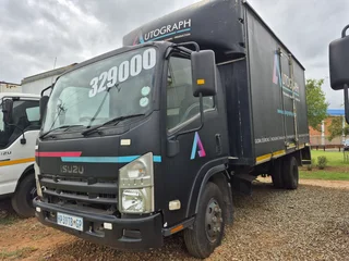 2018 Isuzu 500 with box body truck.