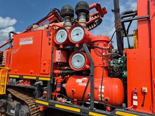 Sandvik DR560 crawler mounted diesel powered drill.