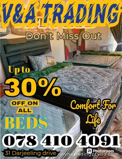 We deliver & accept payment on arrival of ur bed cash, eft or card payments