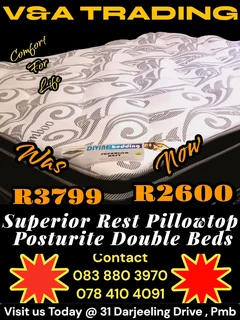 We deliver & accept payment on arrival of ur bed cash, eft or card payments...contact us Today