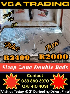 We deliver & accept payment on arrival of ur bed cash, eft or card payments.....contact us Today