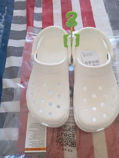 White Classic Crocs – Brand New