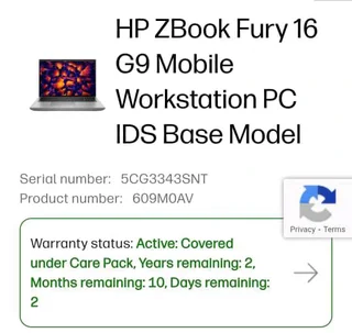 Hp Zbook G9 Core i9 12th gen 1TB ssd - 16 gig ram Rtx A1000 - 8gig dedicated memory