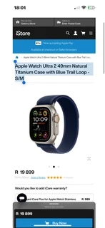 Apple Watch Ultra 2 49mm Natural Titanium Case with Blue Tr