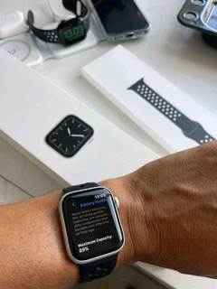 Apple Watch Series 5 (GPS, 40MM) Silver Aluminum Case with Black Sport Band