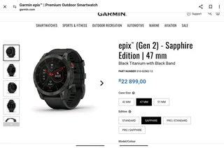 Garmin Epix™ (Gen 2) - Sapphire Edition | 47 mm Black Titanium with Black Band