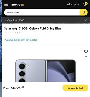 Samsung Galaxy Z Fold 5 5G (Dual Sim) 512GB Icy Blue