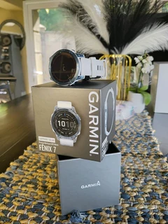 Garmin Fenix 7 – Sapphire Solar Edition Mineral Blue DLC Titanium with Whitestone Band