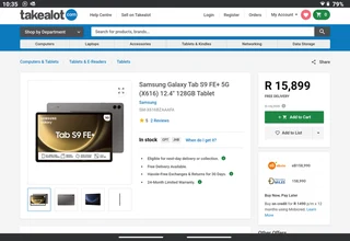 2024 Sealed Samsung Galaxy Tab S9 FE&#43; 5G (X616) 12.4&#34; 128GB Tablet