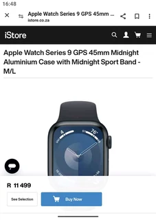 Sealed Apple Watch Series 9 GPS 45mm Midnight Aluminium Case with Midnight Sport Band