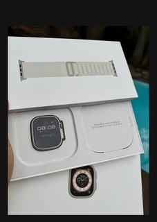 Apple Watch Ultra Titanium Case - With Starlight Alpine Loop