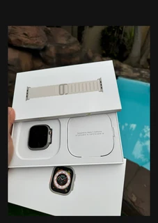 Apple Watch Ultra Titanium Case - With Starlight Alpine Loop