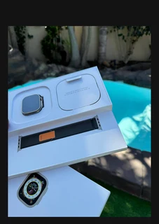 Apple Watch Ultra Titanium Case - With Black / Grey Trail Loop