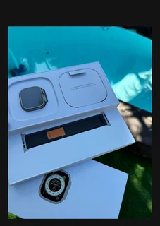 Apple Watch Ultra Titanium Case - With Black / Grey Trail Loop