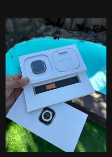 Apple Watch Ultra Titanium Case - With Black / Grey Trail Loop