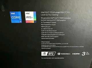 Intel NUC 11PHKi7C NUC 11 Enthusiast Phantom Canyon Intel Core i7-1165G7 4.70GHz 4-Core NVIDIA