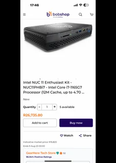 Intel NUC 11PHKi7C NUC 11 Enthusiast Phantom Canyon Intel Core i7-1165G7 4.70GHz 4-Core NVIDIA