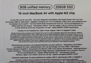 2024 Apple MacBook Air 15-inch M2 8-Core CPU, 10-Core GPU (8GB Unified RAM, 256GB Midnight