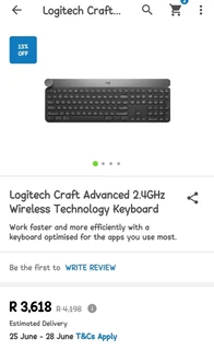 Logitech Craft Advanced 2.4GHz Wireless Technology Keyboard