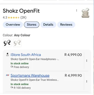 Latest Shokz OpenFit Open-Ear Headphones - Black