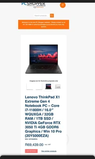 Maxed Lenovo ThinkPad X1 Extreme Gen 4 | i7 | 11800H | 64GB Ram | 512GB SSD | 16&#34; QHD Display