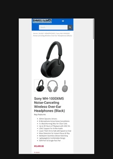 Sealed Sony WH-1000XM5 Noise-Canceling Wireless Over-Ear Headphones (Black)
