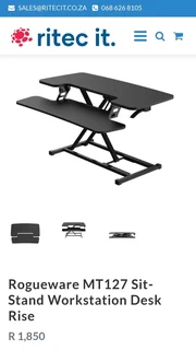 Rogueware MT127 Sit-Stand Workstation Desk Riser