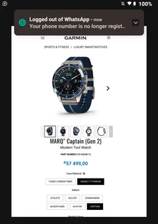 2024 Garmin MARQ® Captain (Gen 2) Sapphire Modern Tool WatchGrade 5 Titanium / Ceramic