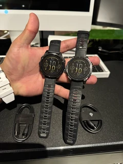 2024 Garmin Fenix 8 – 47 mm, AMOLED Sapphire, Carbon Grey DLC Titanium with Black/Pebble Grey