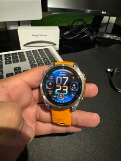 2024 Garmin Fenix 8 – 47 mm, AMOLEDSapphire, Titanium With Spark Orange/Graphite Silicone Band