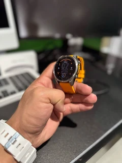 2024 Garmin Fenix 8 – 47 mm, AMOLEDSapphire, Titanium With Spark Orange/Graphite Silicone Band